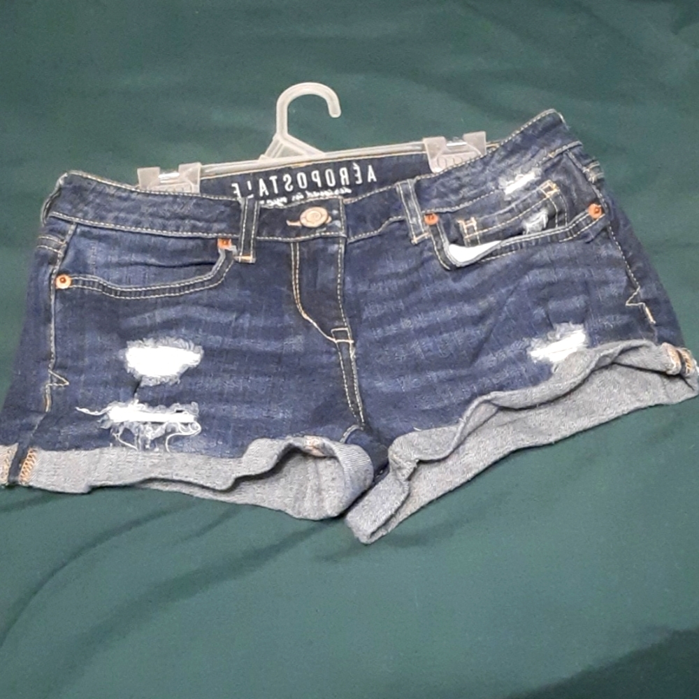 Aeropostale jean shorts "shorty" size 0